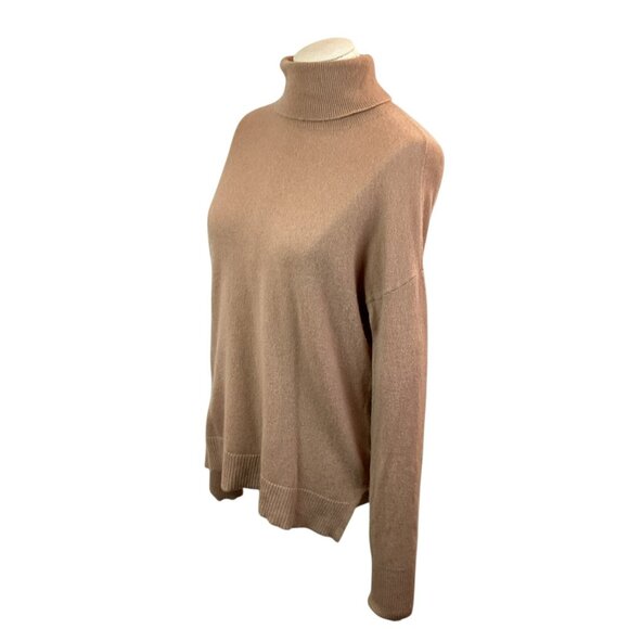 Nordstrom Cashmere Womens Medium Turtleneck Sweater Tan - Picture 5 of 10